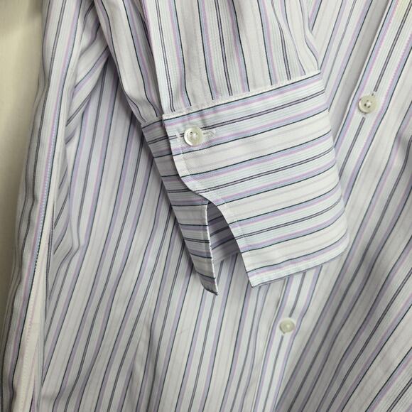 Brooks Brothers Women's Fitted Stretch Non-Iron White Striped Shirt Size 10 - Picture 6 of 9